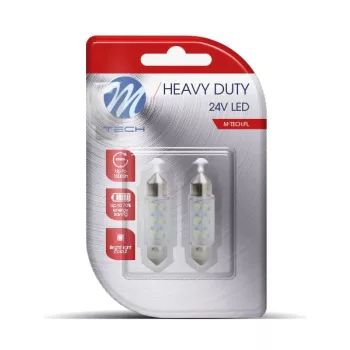 M-Tech 24V C5W,C10W 41mm szofita fehér színű - párban