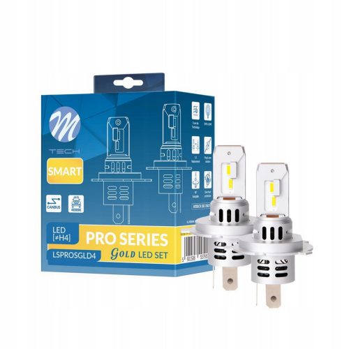 M-Tech Pro Series Gold H4 LED fényszóró - 12V 4000K - párban
