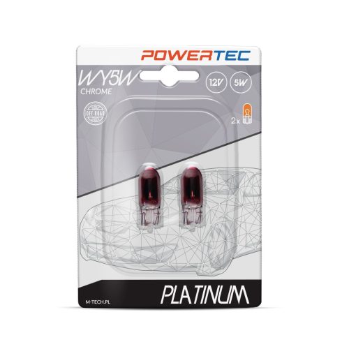 Powertec Standard T10, WY5w halogén izzó 12V (bliszter) - párban