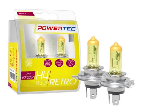 M-Tech Powertec Retro H4 DUO sárga - párban