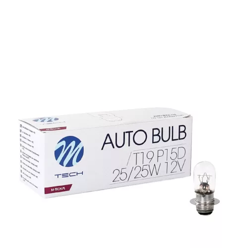 M-Tech robogó izzó - 12V, 25/25W, P15D, T19