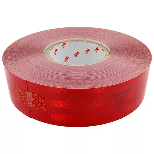 Fényvisszaverő csík - 3M öntapadós - piros - méterre