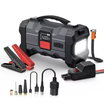   Indításrésegítő akkumulátor, kompresszorral - 26800mAh - 12V