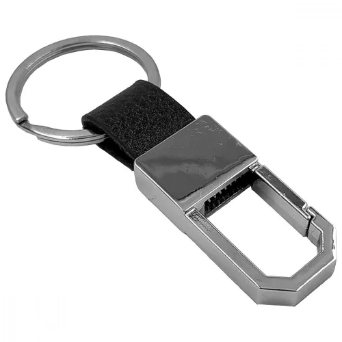 Karabineres kulcstartó fém és bőr