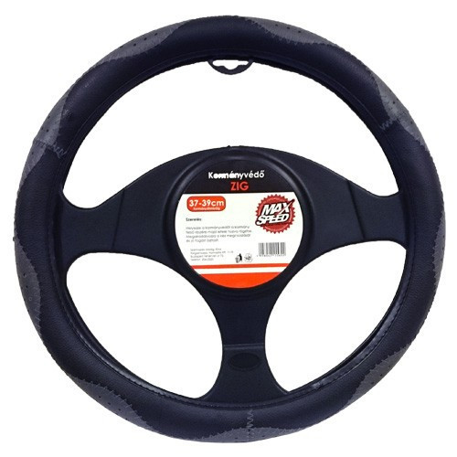 Maxspeed Zig kormányvédő, műbőr, 37-39cm, feket-szürke színű