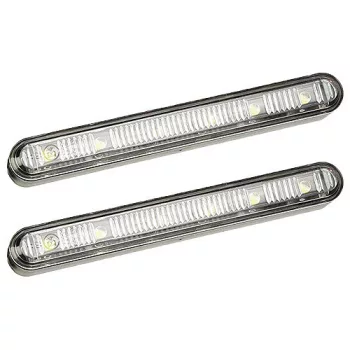 Nappali Menetfény Pár - 2x 6LED - E-Jeles - 12V - párban