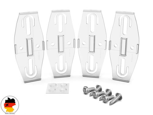 Rendszámtábla tartó - Plexiclick - átlátszó - 4db