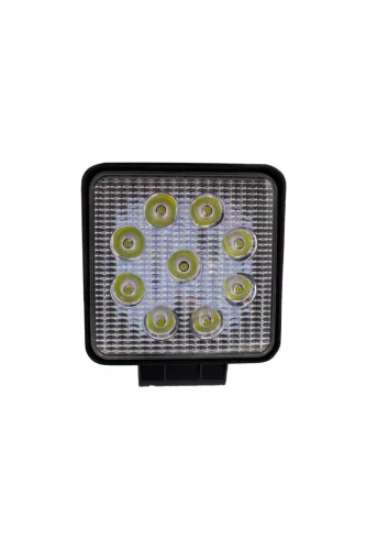 LED munkalámpa - 10-60V 27W IP67 - szúró - négyzet
