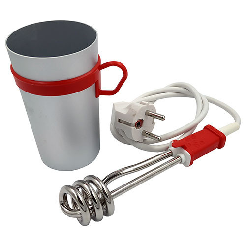 ECE-Ehlers - merülőforraló utazó készlet, alu pohárral - 9cm, 230V, 350W