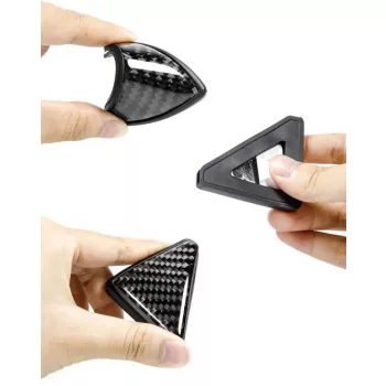 Ajtó sarokvédő - öntapadós - fekete karbon - pár