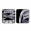 3D fém Zombie Rated 4x4 matrica