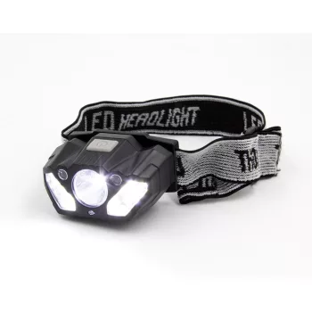 5 LED-es tölthető fejlámpa - fekete