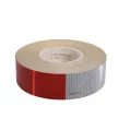 Öntapadós DOT-C2 fényvisszaverő szalag, szakaszos - piros-fehér - 1 m