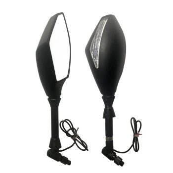   MaxSpeed LED-es motorkerékpáros visszapillantó tükör - fekete - párban