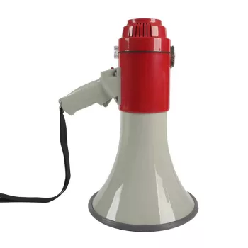 Sziréna/megafon - fehér/piros - 25W