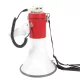 Sziréna/megafon - fehér/piros - 50W