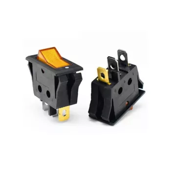 Keretes, 2 állású kapcsoló - sárga - 250V 10A