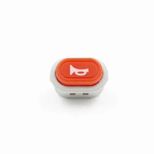 Kürt nyomógomb - piros - 2 lábú, 250V 6A