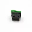 Kürt nyomógomb - zöld - 2 lábú, 250V 6A