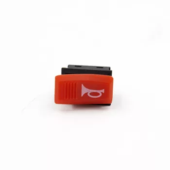 Kürt nyomógomb - piros - 2 lábú, 220V