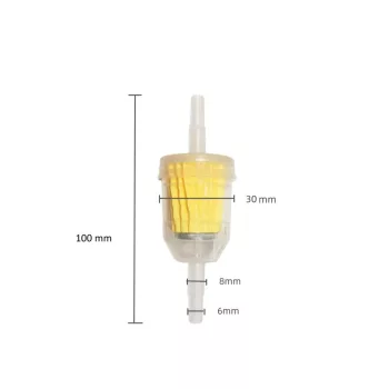 Papír benzinszűrő, mágneses - 100x30 mm - Ø 10mm