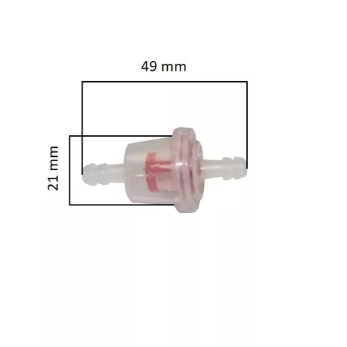 Benzin és gázolajszűrő, műanyag betétes - 41x21mm - Ø 6mm
