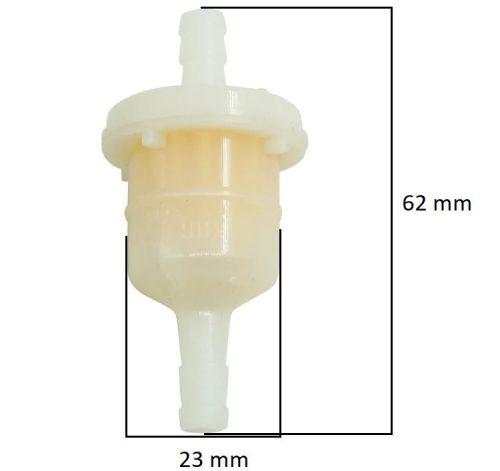 Papír benzinszűrő - 62x23 mm - Ø 6mm