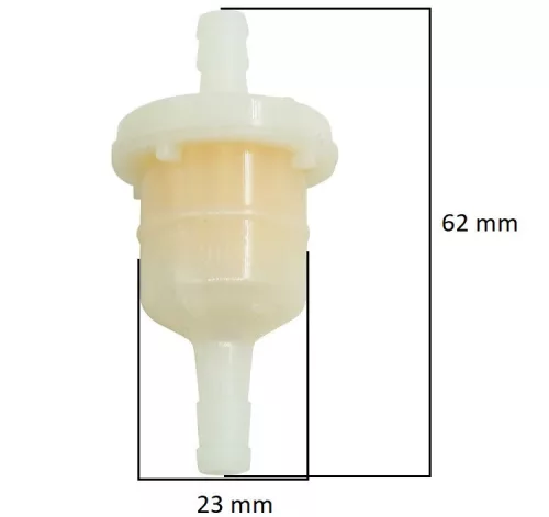 Papír benzinszűrő - 62x23 mm - Ø 6mm