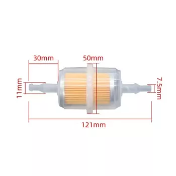 Papír benzinszűrő 121x50 mm - Ø 6-9mm