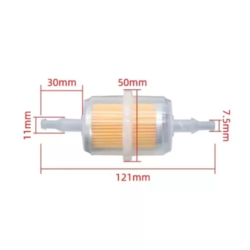 Papír benzinszűrő 121x50 mm - Ø 6-9mm