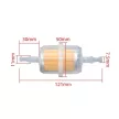Papír benzinszűrő 121x50 mm - Ø 6-9mm
