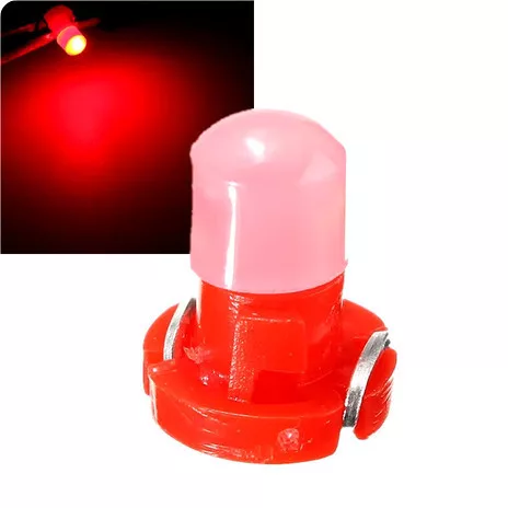 Műszerfal izzó - T4.7 Cob Led - piros - 1db