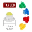 Műszerfal izzó - T4.7 Cob Led - piros - 1db