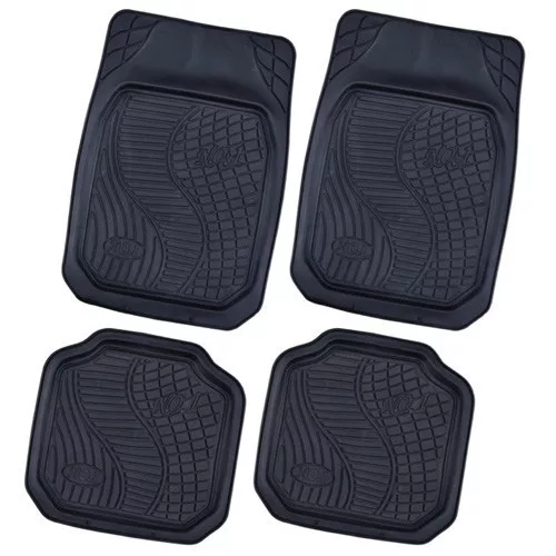 4 részes autószőnyeg szett, PVC - fekete