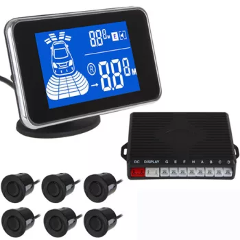 6 szenzoros tolatóradar LCD kijelzővel