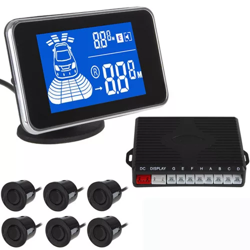 6 szenzoros tolatóradar LCD kijelzővel