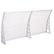 Fényáteresztő műanyag előtető 240x90cm, dupla, átlátszó-fehér
