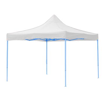 Összecsukható fémvázas kerti pavilon 2,9X2,9m - fehér