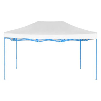 Összecsukható fémvázas kerti pavilon 2,9X4,25m - fehér