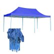 Összecsukható fémvázas kerti pavilon 2,9X5,7m - kék
