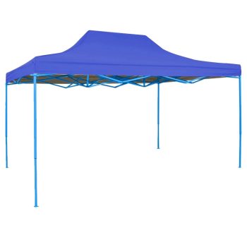   Összecsukható fémvázas kerti pavilon 2,9X4,25m - hordtáskával - kék