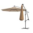 Függő napernyő fém vázzal, 2,7m - barna (kheki) szín