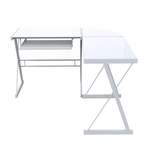 L alakú, sarok íróasztal - fehér