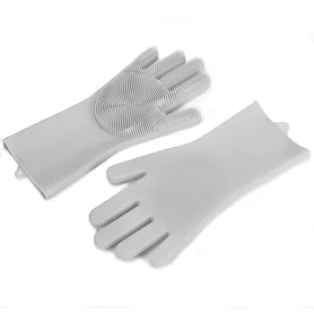 Szilikon mosogató és tisztító kesztyű, szürke