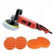 Polírozó készlet korongokkal, szivacsokkal, 1200W