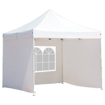 Pavilon tetőponyva + oldalfal, fehér - 2,9x2,9m