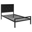 Hanna fém ágykeret ajándék ágyráccsal - fekete - 180x200cm