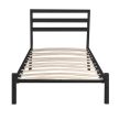 Bella fém ágykeret ajándék ágyráccsal - fekete - 180x200cm