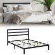 Bella fém ágykeret ajándék ágyráccsal - fekete - 180x200cm