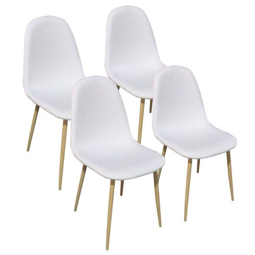 4 db szövetborítású szék - fehér